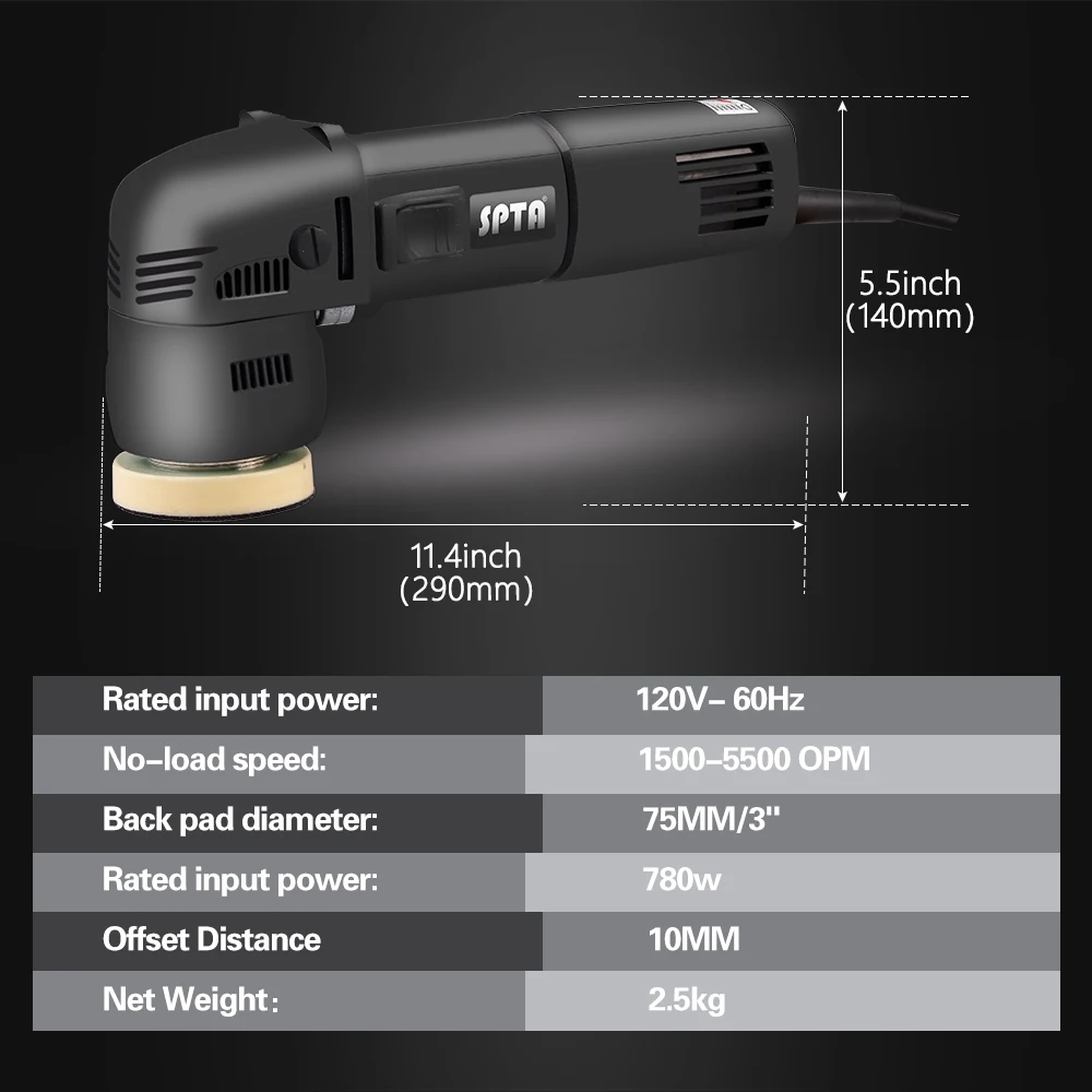 Polidora Orbital SPTA de 3 Pol - Orbital Polisher Da avaliação e preço